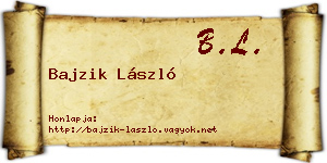 Bajzik László névjegykártya