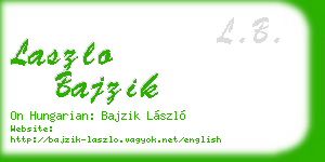 laszlo bajzik business card