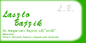 laszlo bajzik business card